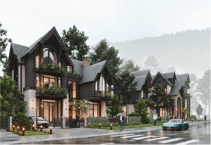 Phối cảnh villa nghỉ dưỡng tại Thanh Lanh Valley Golf & Resort